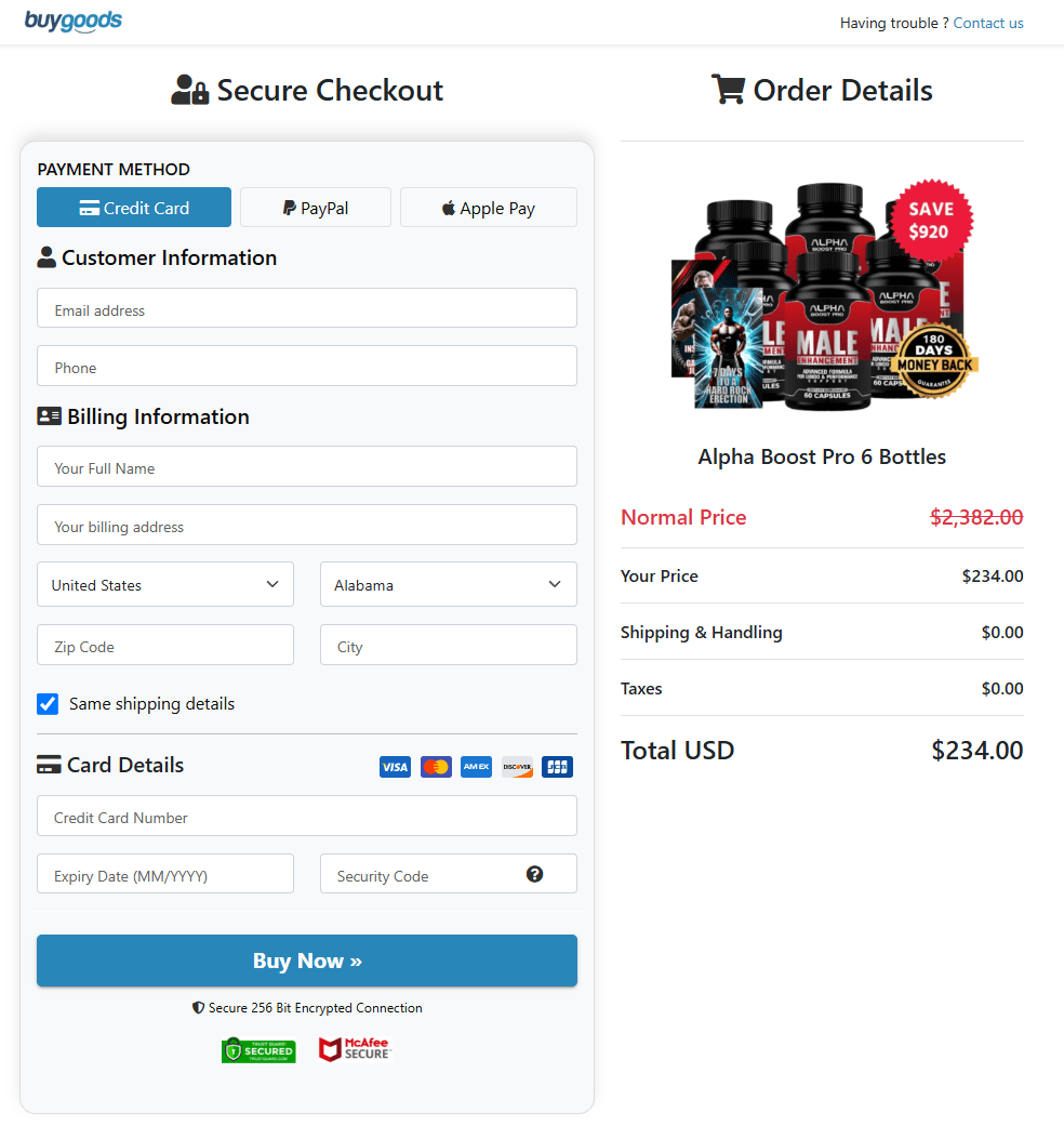 Alpha Boost Pro official website